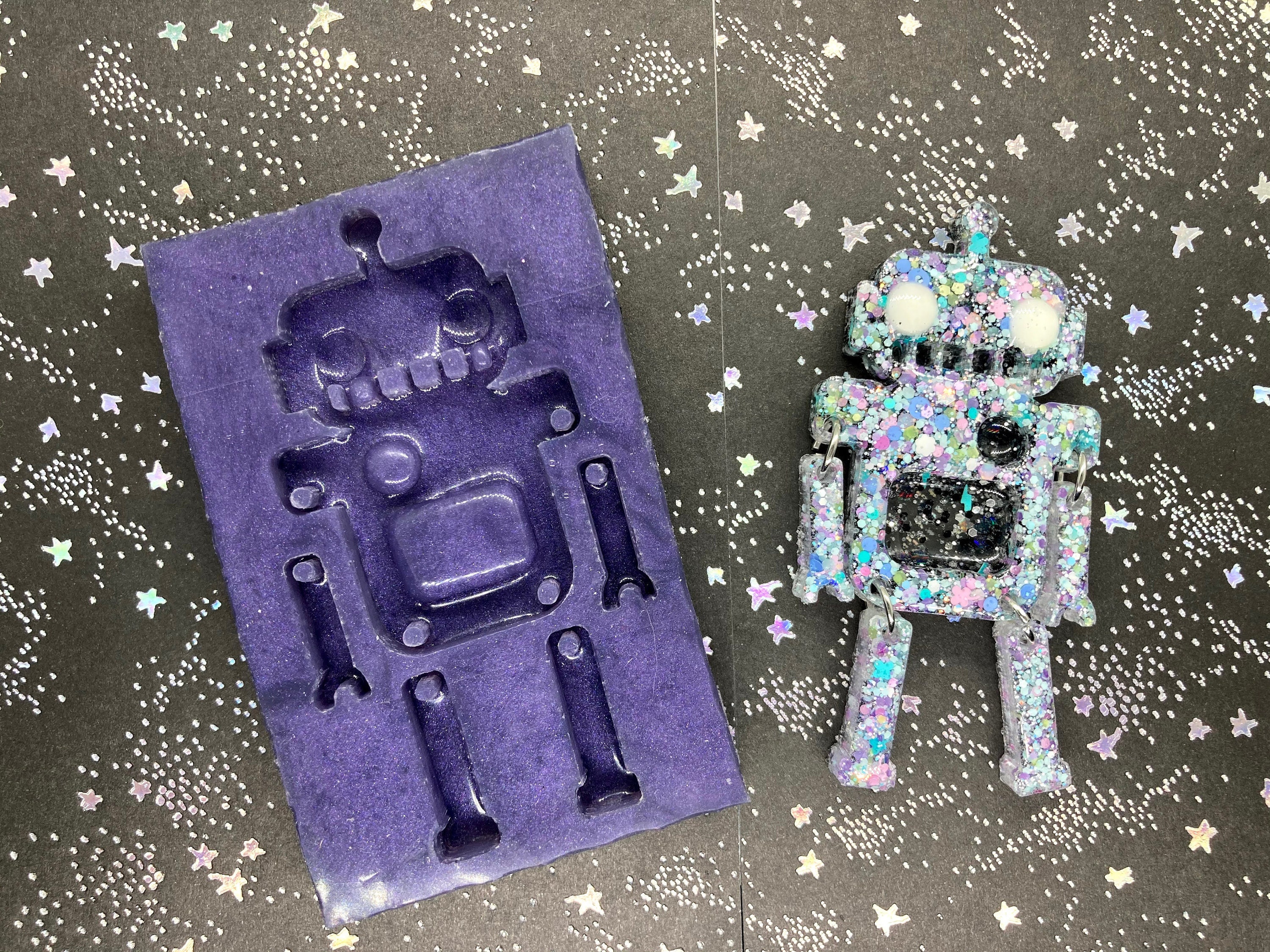 Mr. Roboto Robot Shaker Silicone Mold for Epoxy Resin Art - Resin Rockers