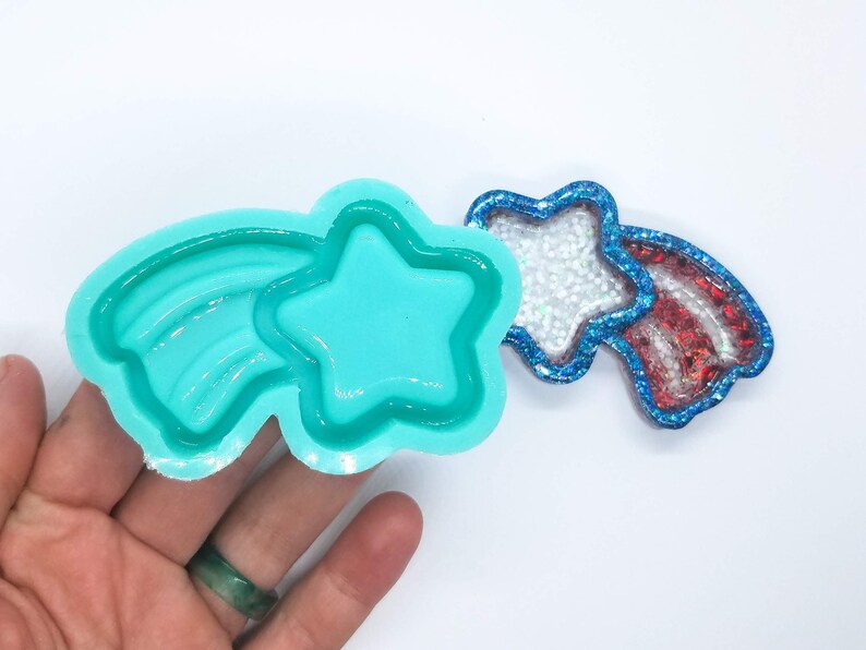 Shooting Star Shaker Rubber Mold Opaque Made in America