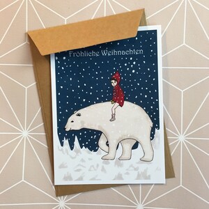Carte postale ours polaire - Joyeux Noël