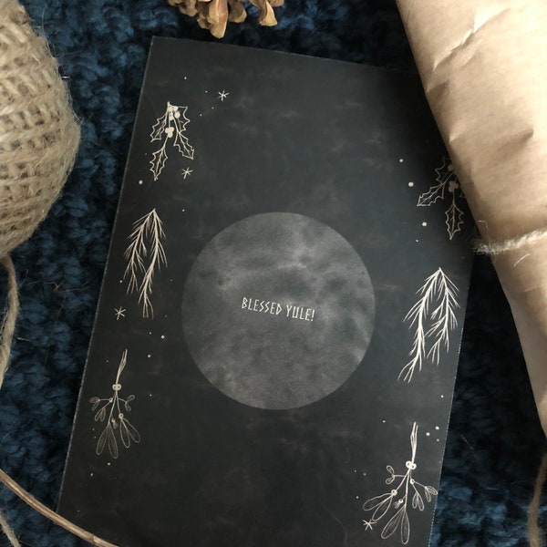 Yule Cards for Pagans Etsy