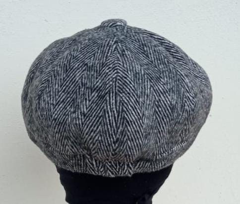 Peaky Blinders Tweed Newsboy Hat Herringbone Gatsby Cap Flat 8 Panel Baker Boy E - Foto 2