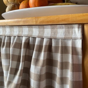 Tenda Da Cucina A Quadri Devola – Stile Rustico Con Pizzo, 60x90 Cm, Giallo, Opaca Con Passante Per Bastone