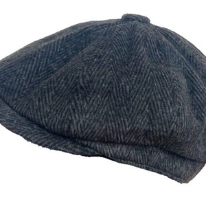 Berretto Newsboy In Pelle Uomo - Cappello Piatto Stile 1920 Gatsby Regolabile