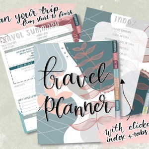 Digital Travel Planner - Digital Travel Journal - Travel Itinerary - Digital Travel - Travel Journal - Travel Planner - GoodNotes Planner