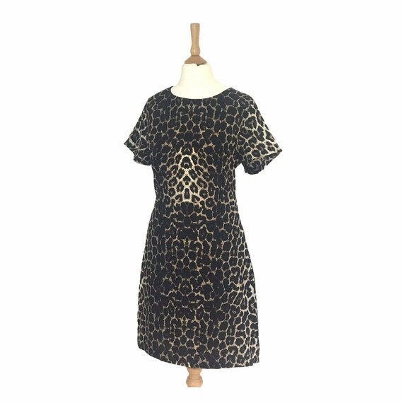 Fashion union animal print shift midi dress hotsell