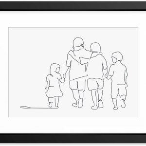 Sibling Wall Art, Mothers Day Print, Children Print, Children Art, Children Illustration, Gift for Mum, Gift for Mom, Family Drawing