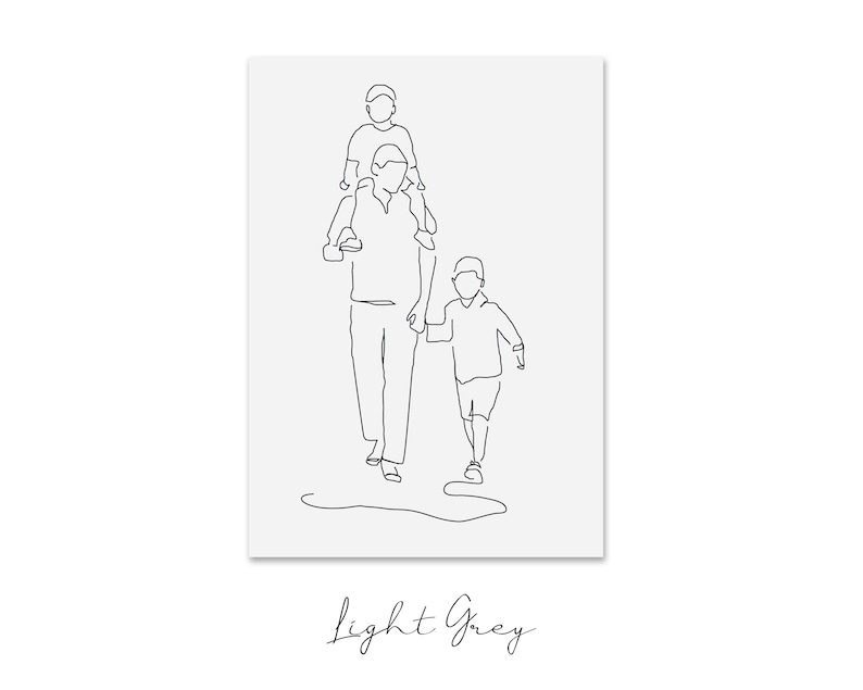 Father and Son Print Family Print Father and Children Print | Etsy