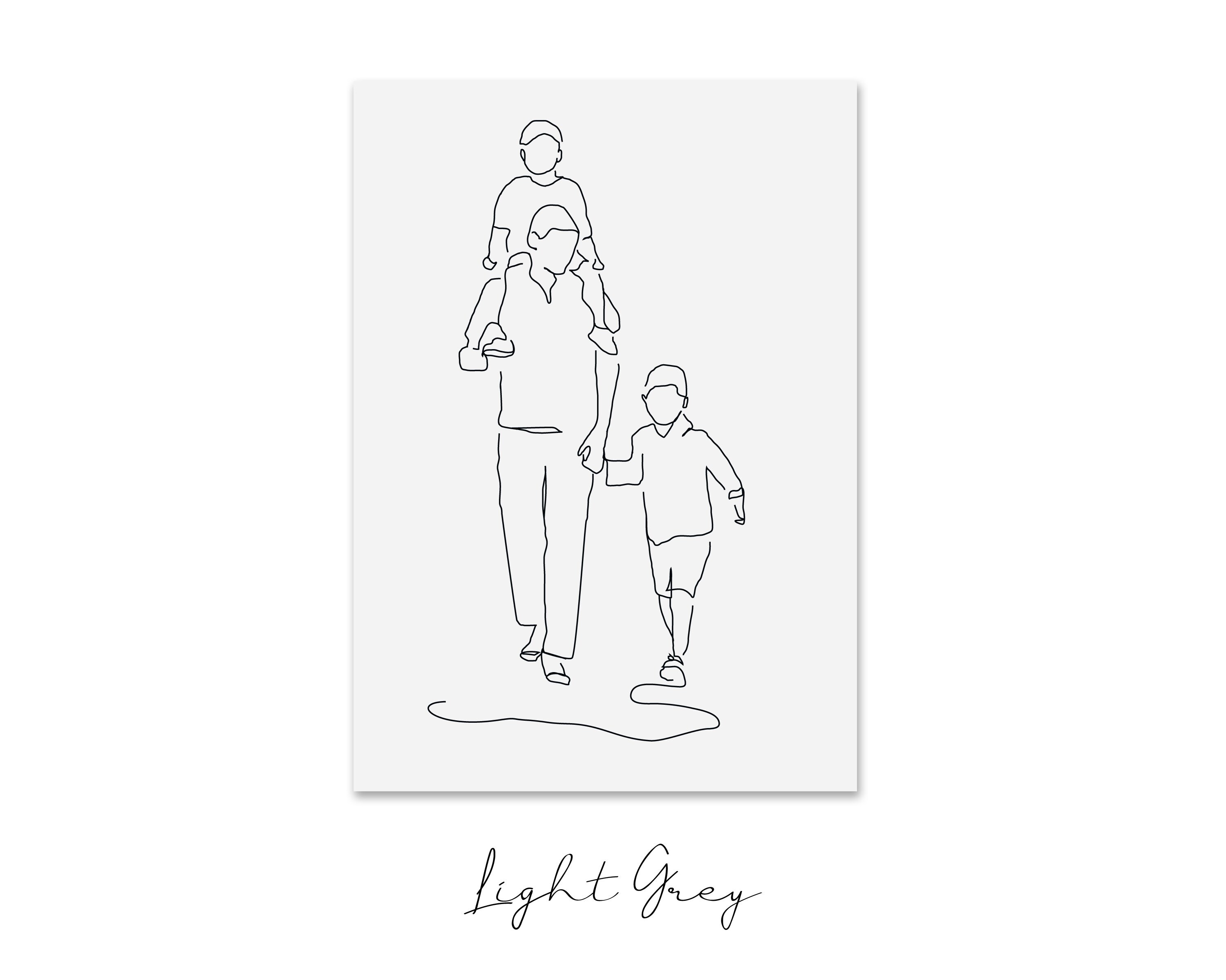 Father and Son Print Family Print Father and Children Print | Etsy