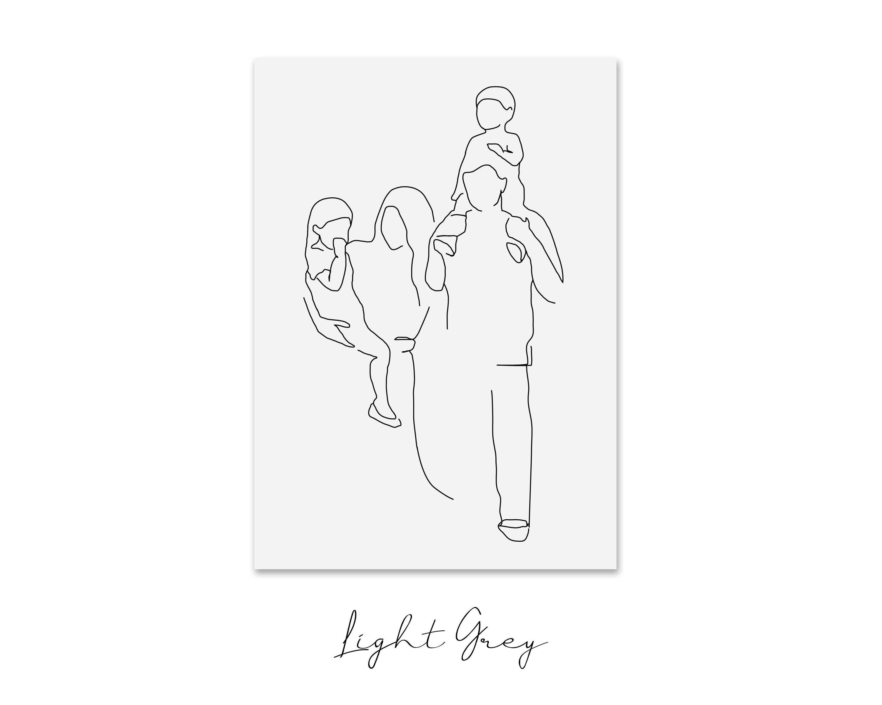 Family Print Family Line Art Line Drawing Family Art Etsy UK