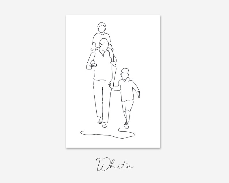 Father and Son Print Family Print Father and Children Print | Etsy