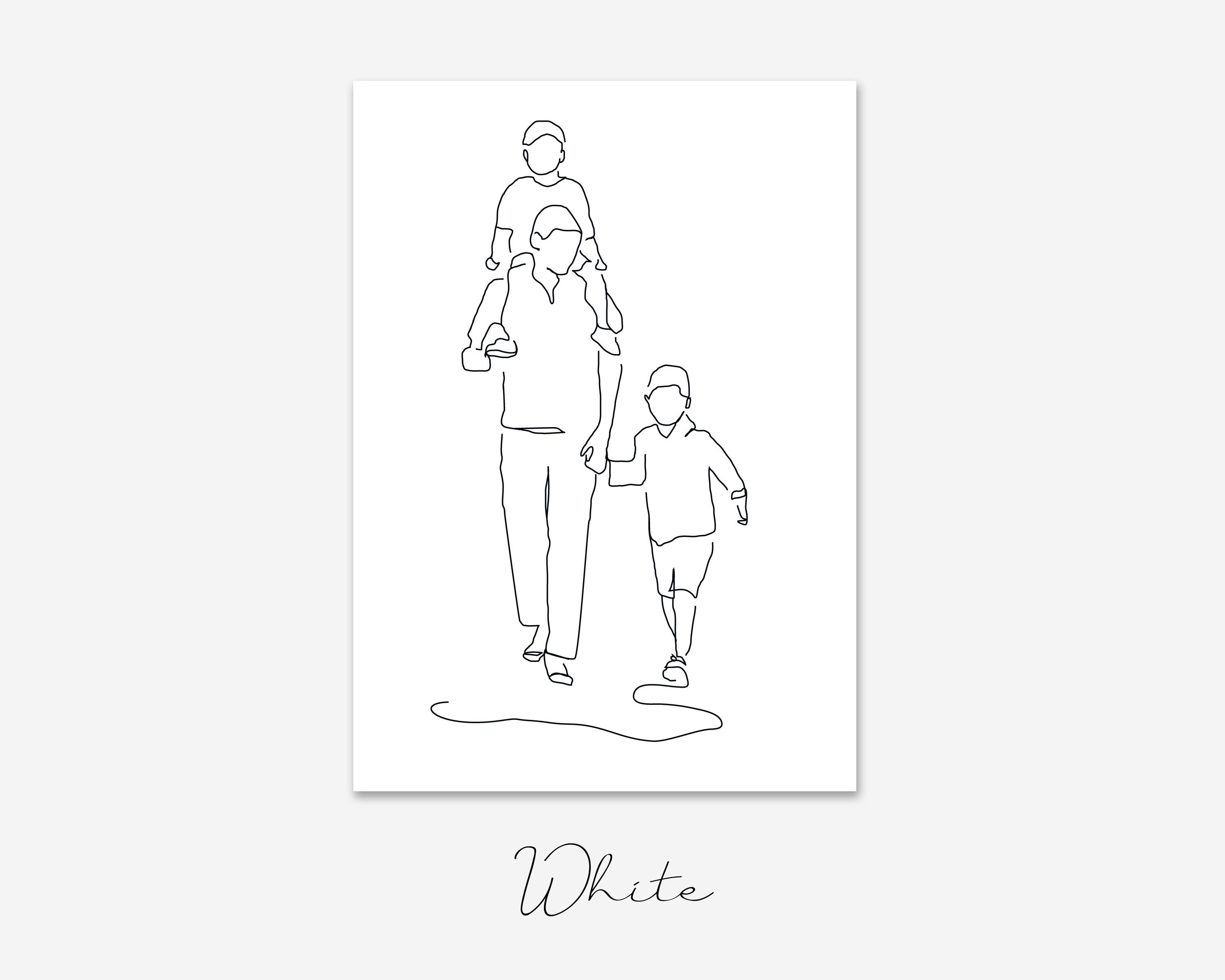 Father and Son Print Family Print Father and Children Print | Etsy