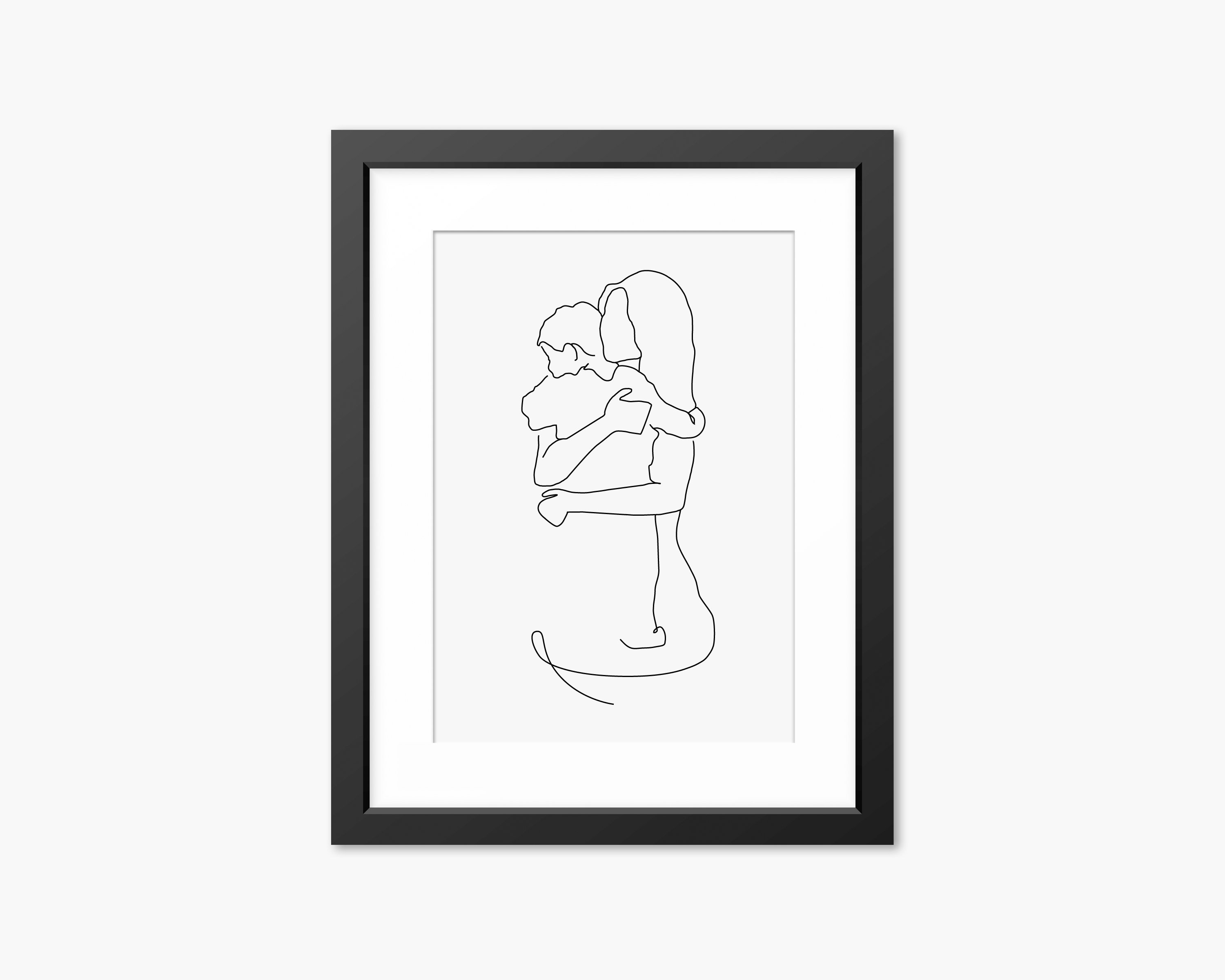 Mother and Son Print Mother and Son Gift Mother and Son Art - Etsy