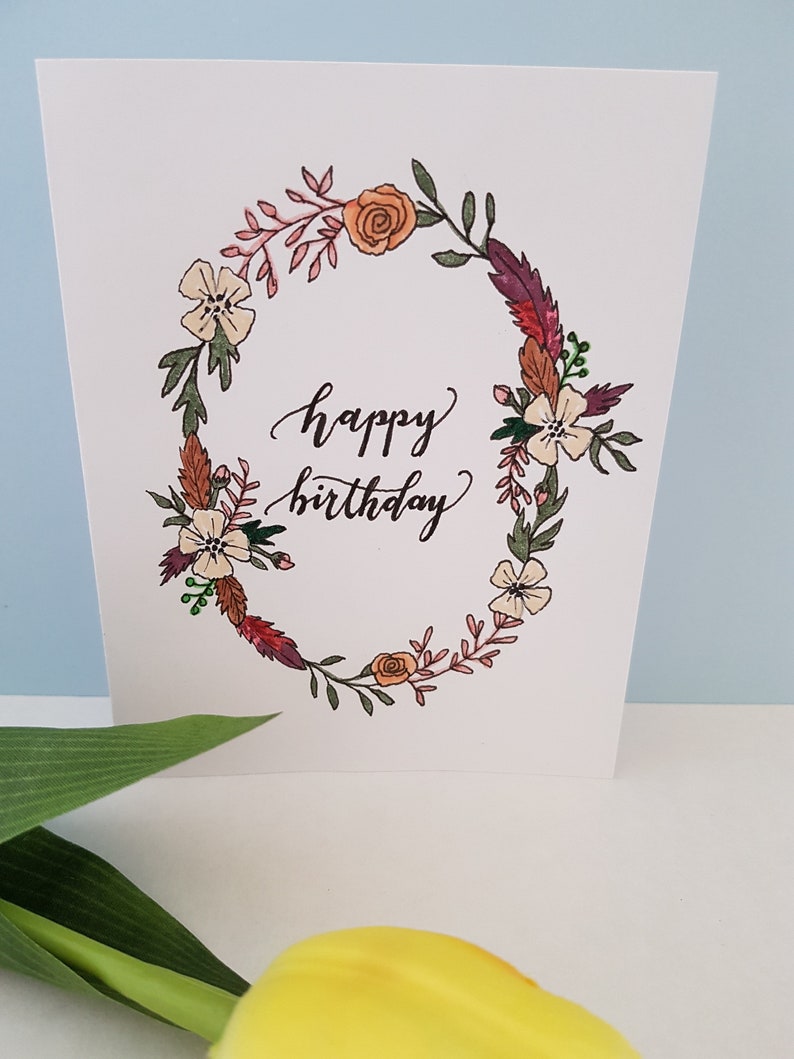 Sale Happy Birthday Greeting Card Handmade Birthday Etsy