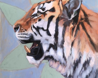 ORIGINEEL schilderij tijger 14 x 18 inch - Big Cat Art