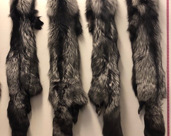 Finland SAGA Silver Fox Pelts - FREE SHIPPING- Open Skinned