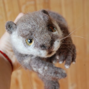 Adorable Otter Needle Felted Toy -  life size.