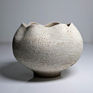 Sculptural Ceramic Vase: Modern Art Decor