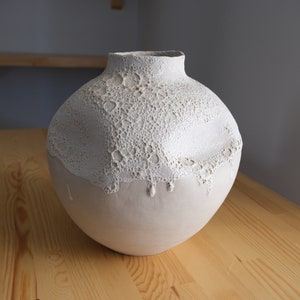 Handmade Ceramic Vase/Stoneware Vase/Sculptural Vase/ Interior Decor / Textured Vase