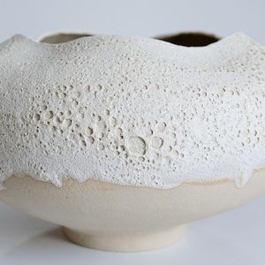 Sculptural Ceramic Vase: Modern Stoneware Art Decor