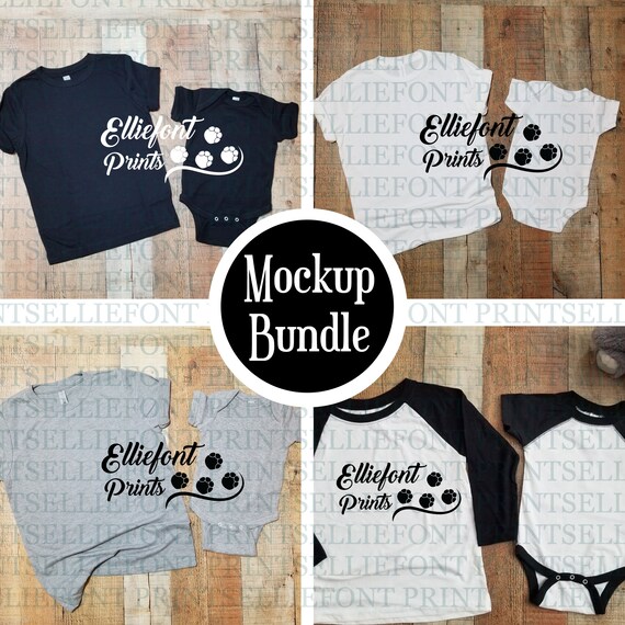 Mockup Bundle Next Level 3312 Kids Youth Shirt|