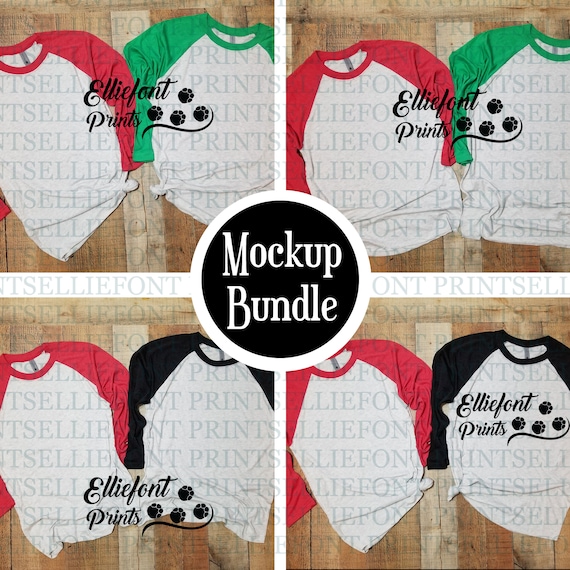Download Free Mockup Bundle Next Level 6051 Unisex Raglan Shirt ...