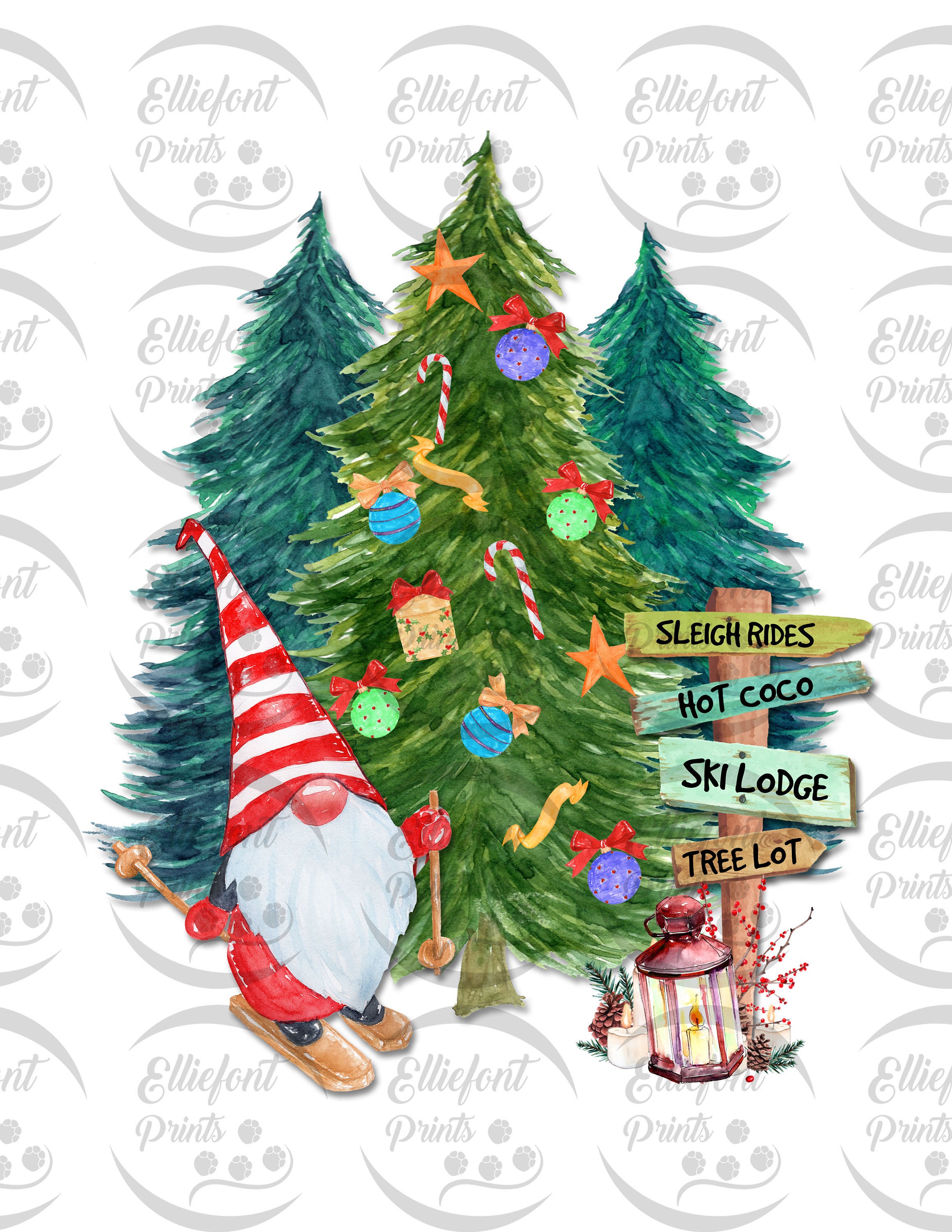 Download Christmas Ski Gnome Sublimation PNG File Christmas Holiday ...