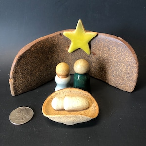 Handmade Clay Christmas Nativity Scene- Osage Clayworks
