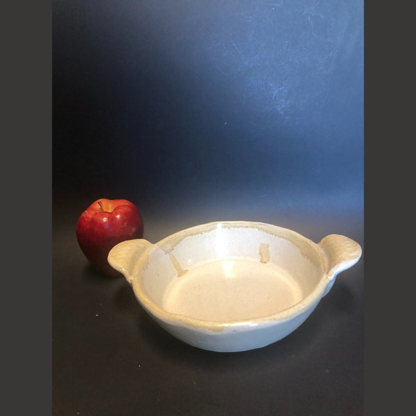 Individual Baking Dishes, Small Pie Plate, Eggshell