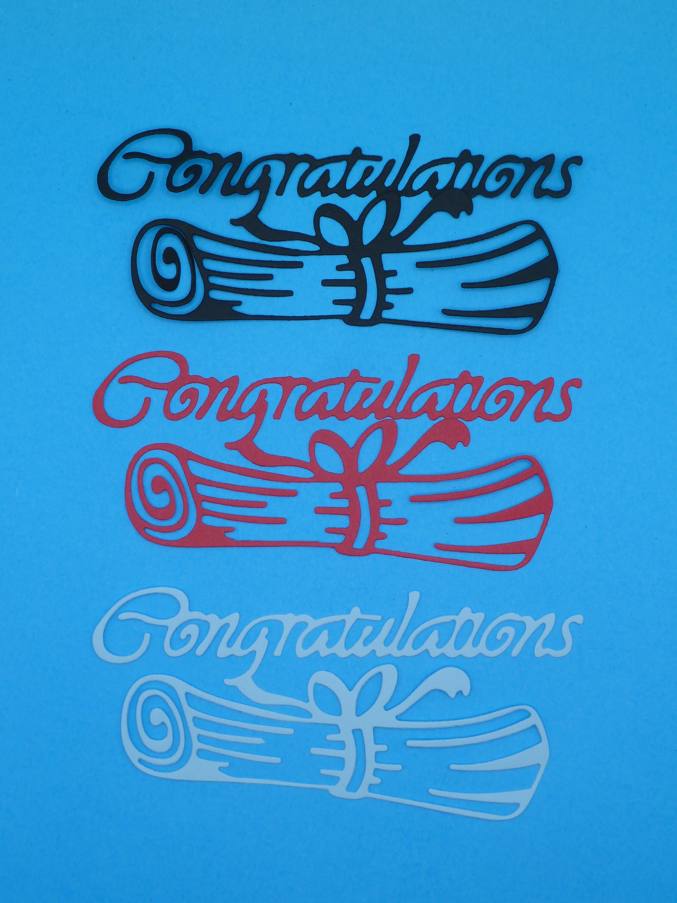 Congratulations Scroll Robe Graduation Die Cut: Congratulations Diploma Scroll Embellishment - Etsy