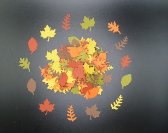 Fall Leaf Confetti (Set of 50) Autumn Maple Leaf Die Cuts
