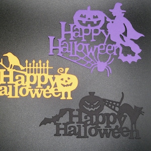 Halloween-stansar: Häxor, pumpor, katter - Korttillverkningsdekorationer