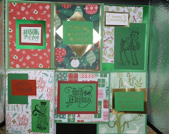 Christmas Card Making Kit, DIY Holiday Craft Supplies, Variety Decorations