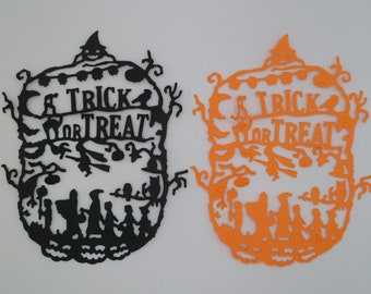Halloween Die Cuts: Trick or Treat Card Embellishments
