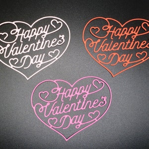 Décoration en papier Joyeuse Saint-Valentin, Variétés de la Saint-Valentin, Cartes de confettis/scrapbook de la Saint-Valentin, Découpes/découpes à l'emporte-pièce pour la Saint-Valentin, fait main