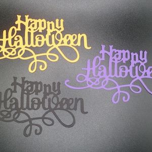 Découpes d'Halloween/Embellissements joyeux Halloween, papiers effrayants, têtes de mort, fantômes, citrouilles, squelettes, décorations pour cartes d'Halloween