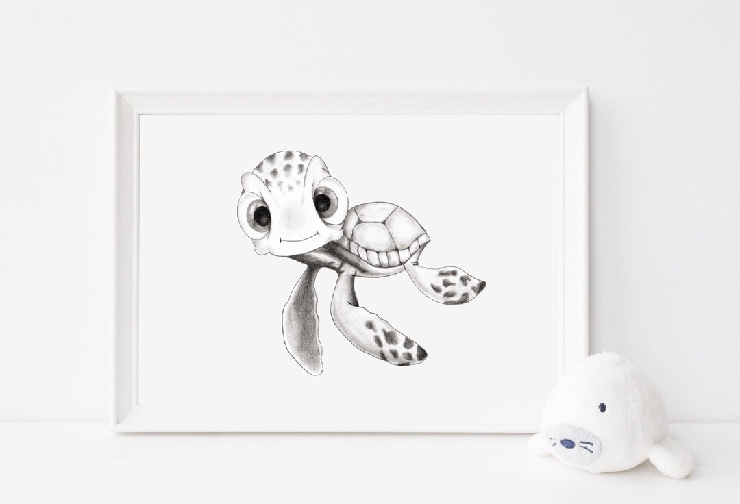 Sea Turtle Pencil Drawing Original Turtle Drawing Sketch - Etsy