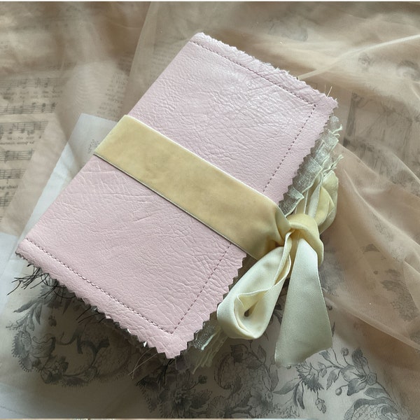 Pink Junk Journal, Shabby chique, handmade junk journal, vintage emphemera, dream travel notebook, preppy gift, unique  pink wedding album