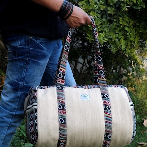 Duffel Bag Overnight Weekender Bag Gym Bag Travel Luggage Bag Boho Hippie style Duffel Bag Eco