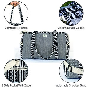 Duffel Bag Overnight Weekender Bag Gym Bag Travel Luggage Bag Boho Hippie style Duffel Bag Eco image 6