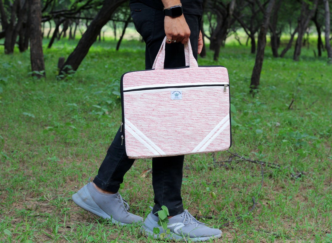 Laptop Bag Hemp Laptop Case Expandable Computer Bag Slim Briefcase