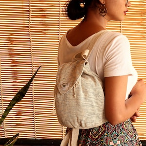 Mini sac à dos, sac à dos en chanvre, cadeau pour femme fille, sac à dos écologique, cadeau d'anniversaire d'adolescent, cadeau d'anniversaire de voyage sac à dos de voyage pour filles
