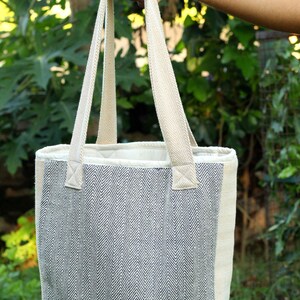 Hemp Shopping Tote Bag Handmade Multi-Purpose Women Bag best for Market & Festival Bag image 3