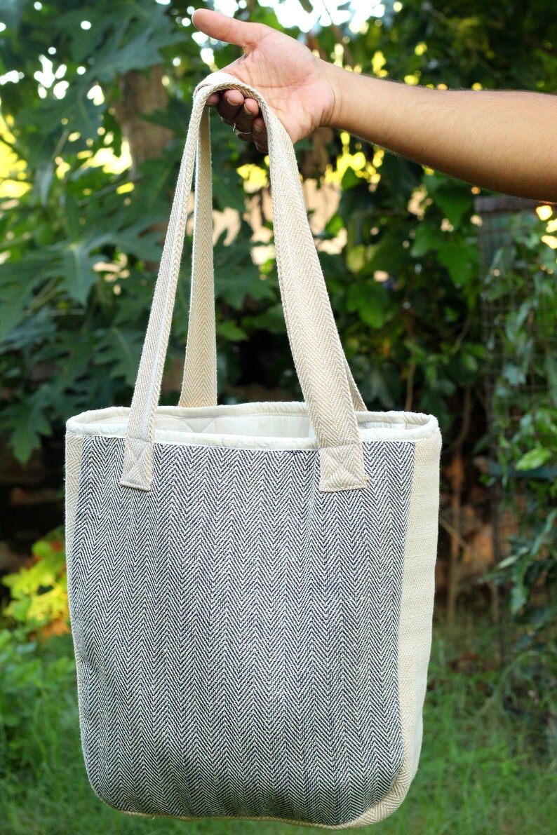 Hemp Shopping Tote Bag Handmade Multi-Purpose Women Bag best for Market & Festival Bag image 3