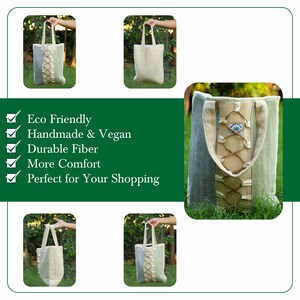 Hemp Shopping Tote Bag Handmade Multi-Purpose Women Bag best for Market & Festival Bag image 9