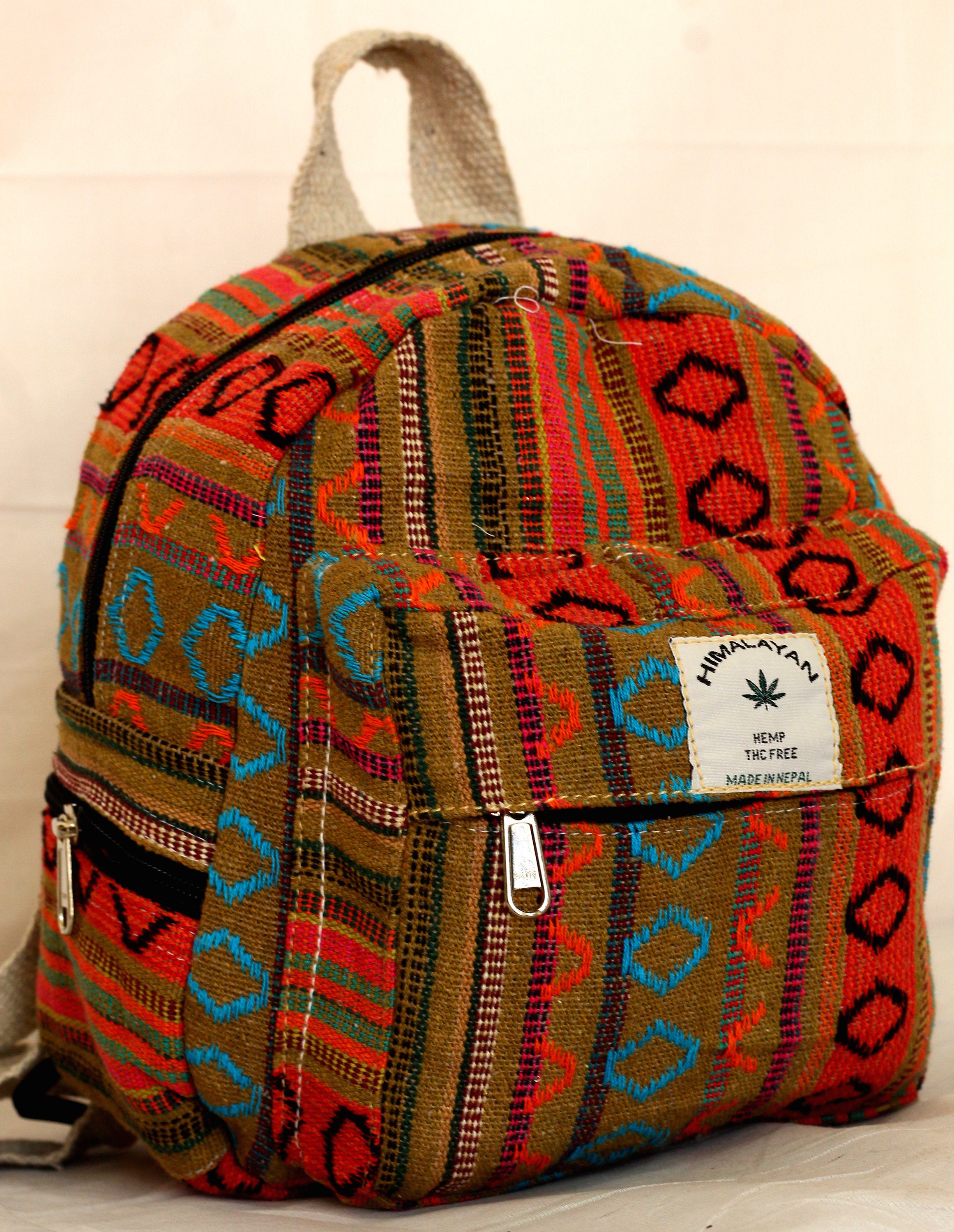 Mini Boho Hemp Backpack | Mini Backpack Purse for Women 
