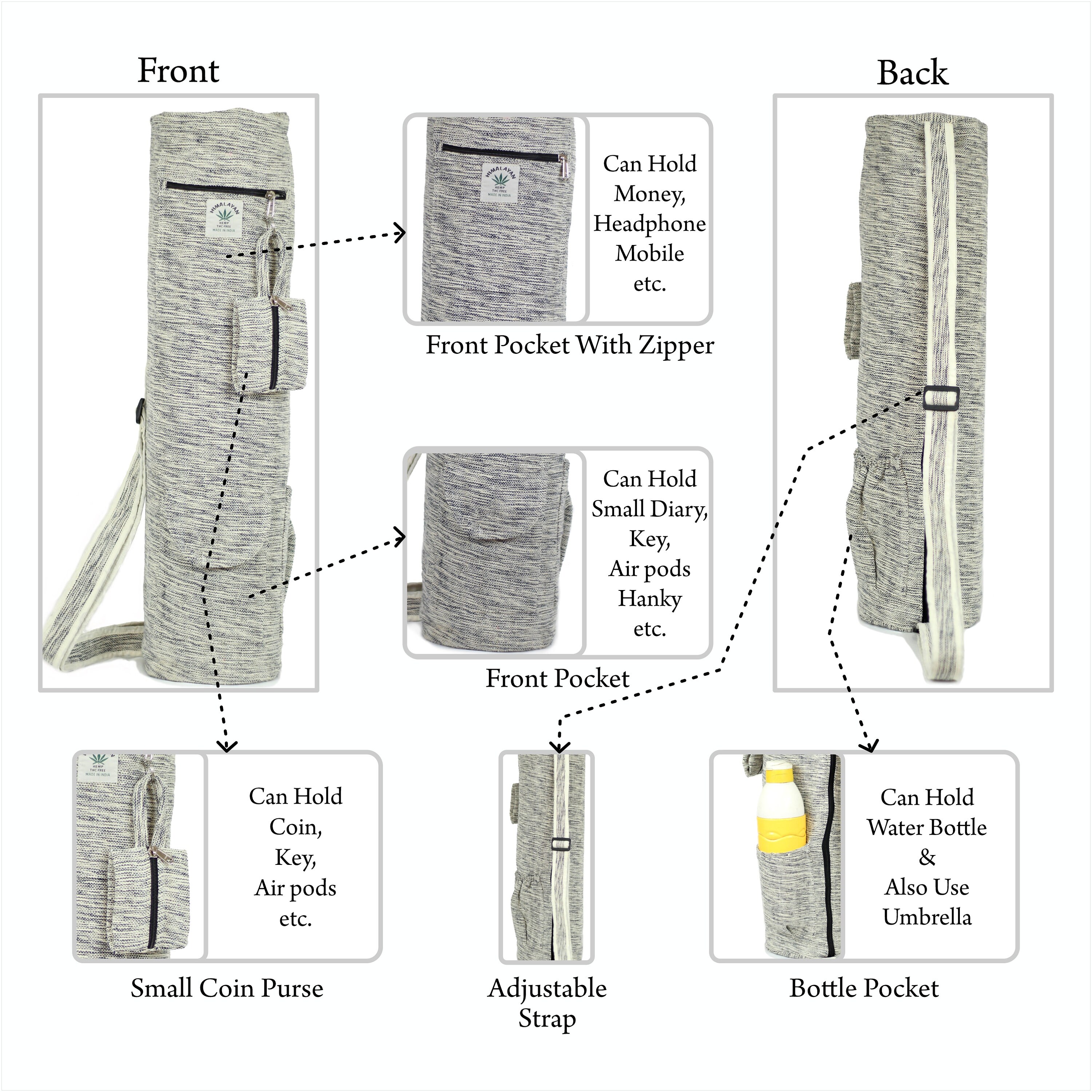 Handmade Casual Yoga Mat Bag for Yoga Lovers Eco Friendly and Etsy