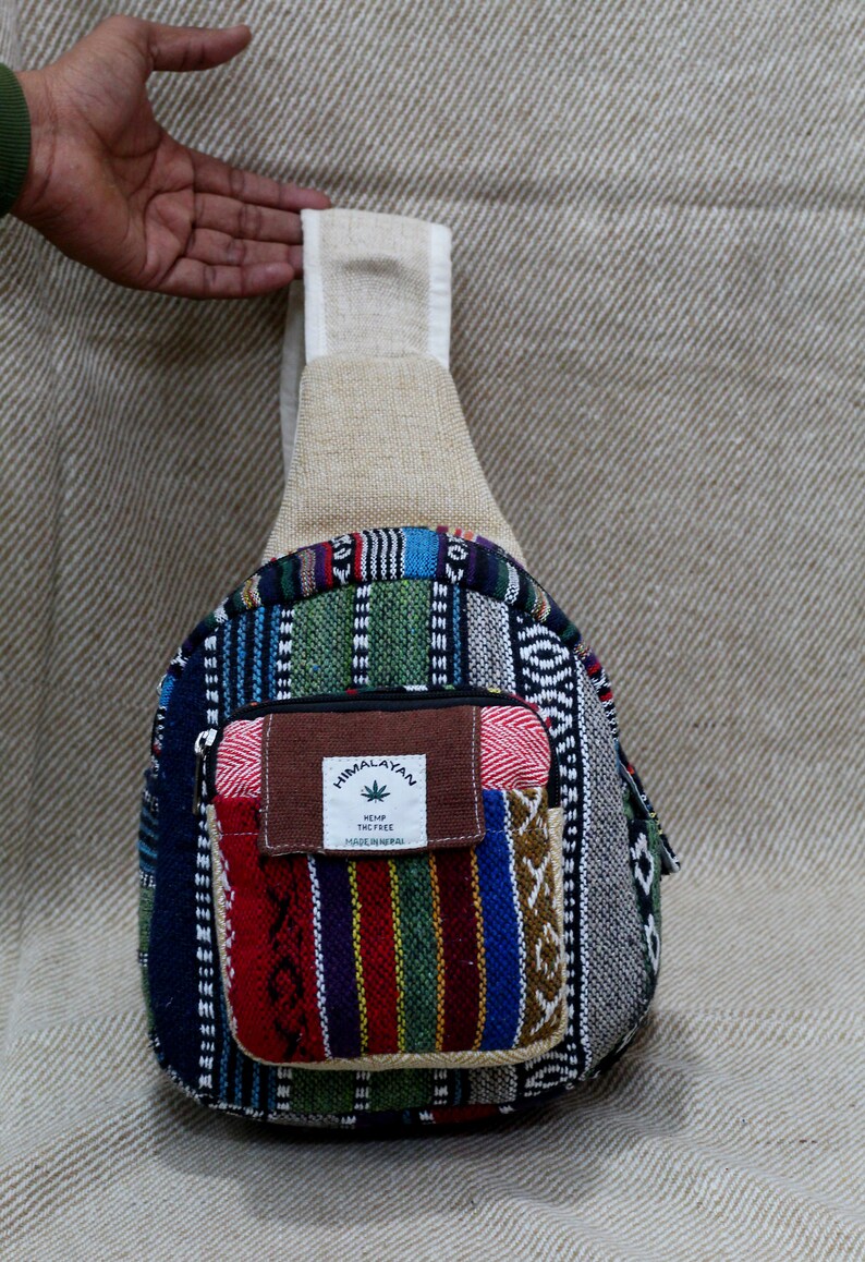 Sling Bag Hemp Sling Bag Cross Body Bag Handmade Shoulder Etsy