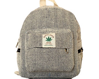 Mini Backpack, Hemp Mini Backpack, Gift for Her, Eco-Friendly Backpack, Travel Backpack, Gift For Woman, Weekend Backpack, Anniversary gift