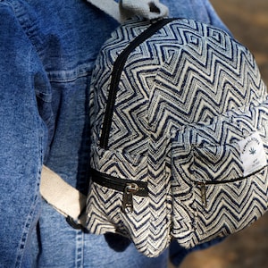 mini sac à dos | sac à dos en chanvre | sac à dos multicolore écologique | sac à dos unisexe | meilleur cadeau de Noël | sac bohème végétalien en chanvre