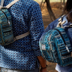 Mini sac à dos unisexe, mini sac à dos en chanvre, cadeau pour femme, cadeau d'anniversaire, sac à dos pour femme fait main, cadeau d'anniversaire, cadeau de Noël